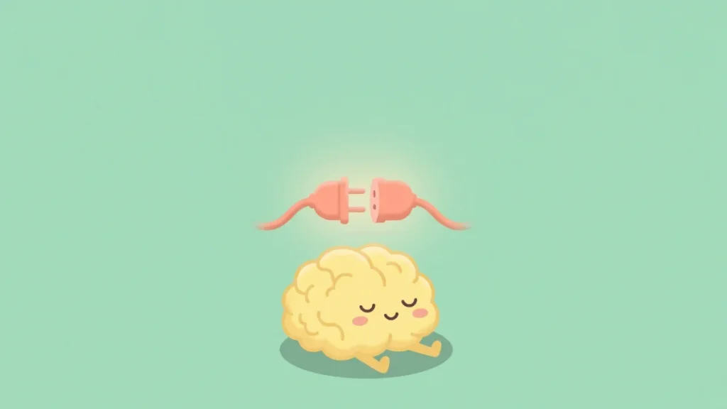 Cerebro cansado hace una pausa desconectando